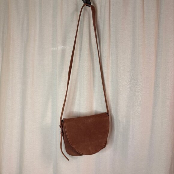 Vintage Eddie Bauer Genuine Leather Crossbody Bag Brown - Picture 2 of 8